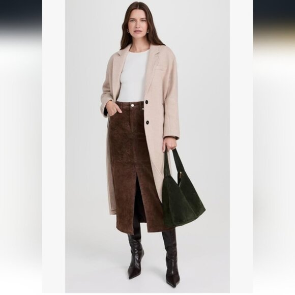 NWT BLANKNYC Suede Midi Skirt 100% Genuine Leather Size 26 Small NEW WITH TAGS - Picture 2 of 11